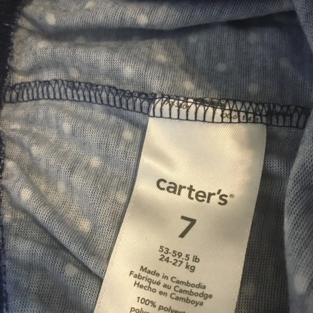 Carters  Girls size 7  pajama shorts